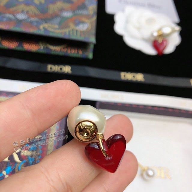 Dior飾品 迪奧經典熱銷款CD珍珠愛心耳釘耳環  zgd1473